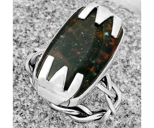 Natural Blood Stone - India Ring size-8 SDR182615 R-1650, 12x22 mm