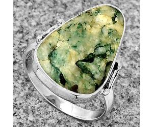 Natural Tree Weed Moss Agate - India Ring size-8 SDR182720 R-1198, 13x20 mm