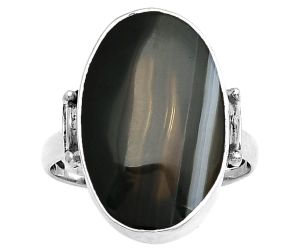 Natural Banded Onyx Ring size-8.5 SDR182727 R-1198, 13x20 mm