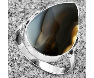 Natural Montana Agate - USA Ring size-8 SDR182765 R-1198, 13x20 mm