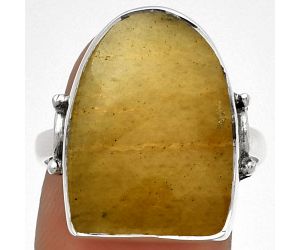 Natural Honey Aragonite Ring size-8.5 SDR182769 R-1198, 14x19 mm