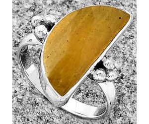 Natural Honey Aragonite Ring size-7 SDR182832 R-1091, 9x19 mm