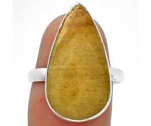Natural Honey Aragonite Ring size-8 SDR182871 R-1001, 13x23 mm