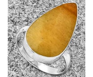 Natural Honey Aragonite Ring size-8 SDR182871 R-1001, 13x23 mm