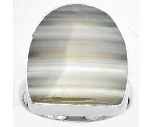 Natural Banded Onyx Ring size-7.5 SDR182946 R-1001, 16x18 mm