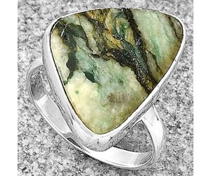 Natural Tree Weed Moss Agate - India Ring size-7 SDR182948 R-1001, 15x19 mm