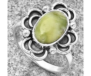 Natural Serpentine Ring size-8 SDR182965 R-1206, 8x12 mm