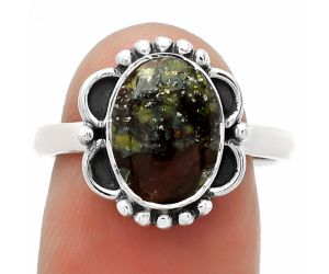 Dragon Blood Stone - South Africa Ring size-7.5 SDR183015 R-1103, 8x11 mm