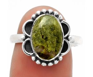 Dragon Blood Stone - South Africa Ring size-7.5 SDR183019 R-1103, 8x12 mm