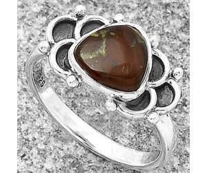 Dragon Blood Stone - South Africa Ring size-7.5 SDR183109 R-1104, 8x8 mm