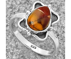 Natural Red Mookaite Ring size-8 SDR183206 R-1103, 8x11 mm