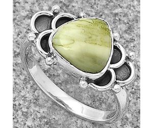Natural Serpentine Ring size-8 SDR183216 R-1104, 10x10 mm