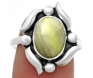 Natural Serpentine Ring size-8 SDR183257 R-1125, 8x11 mm