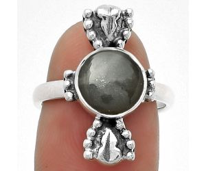 Natural Gray Moonstone Ring size-7 SDR183279 R-1126, 9x9 mm