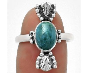 Natural Azurite Chrysocolla Ring size-7 SDR183285 R-1126, 7x9 mm