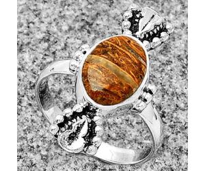 Coquina Fossil Jasper - India Ring size-7.5 SDR183297 R-1126, 8x12 mm