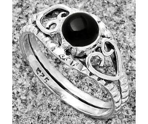 Natural Black Onyx - Brazil Ring size-8 SDR183378 R-1143, 6x6 mm