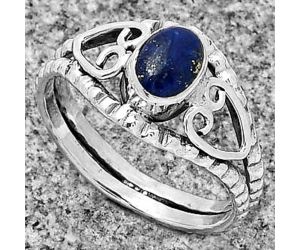 Natural Lapis Lazuli - Afghanistan Ring size-8.5 SDR183384 R-1143, 5x7 mm