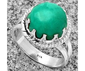 Natural Turquoise Magnesite Ring size-7.5 SDR183403 R-1474, 12x12 mm