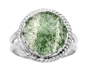 Natural Green Aventurine Ring size-7.5 SDR183406 R-1474, 12x12 mm