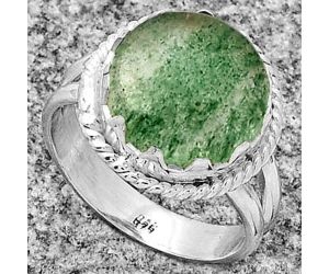 Natural Green Aventurine Ring size-7.5 SDR183406 R-1474, 12x12 mm