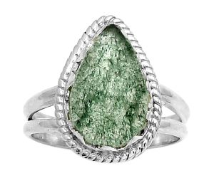 Natural Green Aventurine Ring size-8 SDR183416 R-1474, 10x15 mm
