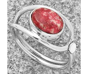 Natural Pink Thulite - Norway Ring size-8.5 SDR183455 R-1081, 7x10 mm