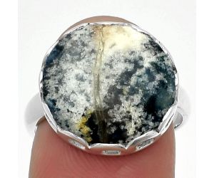 Natural Blue Scheelite - Turkey Ring size-7.5 SDR183481 R-1428, 16x16 mm