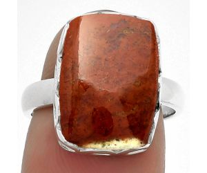 Natural Red Moss Agate Ring size-7 SDR183502 R-1428, 12x16 mm