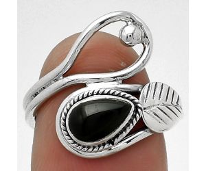 Natural Black Onyx - Brazil Ring size-7 SDR183547 R-1464, 5x8 mm