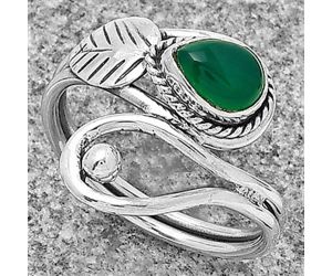 Natural Green Onyx Ring size-8.5 SDR183558 R-1464, 5x7 mm