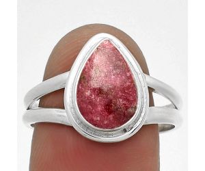 Natural Pink Thulite - Norway Ring size-9 SDR183617 R-1156, 8x12 mm