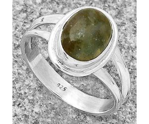 Natural Larsonite Jasper Ring size-9 SDR183646 R-1156, 8x11 mm