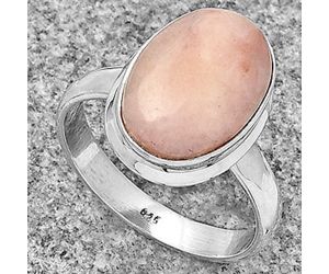 Natural Pink Scolecite Ring size-8.5 SDR183694 R-1156, 10x15 mm