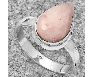 Natural Pink Scolecite Ring size-9.5 SDR183696 R-1156, 9x14 mm