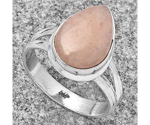Natural Pink Scolecite Ring size-9 SDR183698 R-1156, 11x15 mm