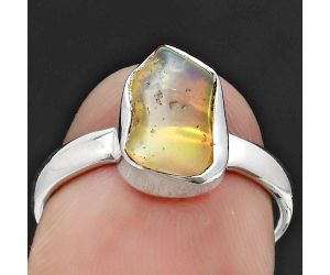 Natural Ethiopian Opal Rough Ring size-7.5 SDR183862 R-1001, 8x10 mm