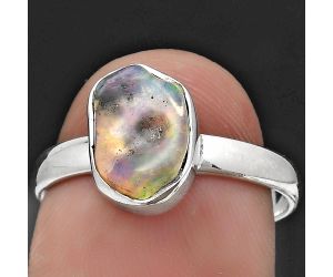 Natural Ethiopian Opal Rough Ring size-8.5 SDR183884 R-1001, 7x10 mm