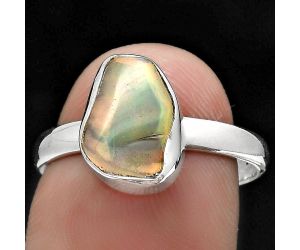 Natural Ethiopian Opal Rough Ring size-9 SDR183898 R-1001, 8x11 mm