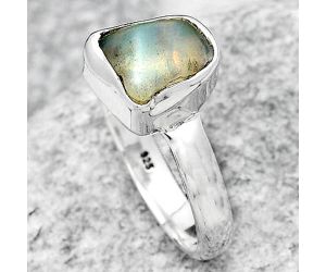 Natural Ethiopian Opal Rough Ring size-7 SDR183919 R-1001, 7x9 mm