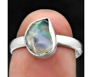 Natural Ethiopian Opal Rough Ring size-8.5 SDR183930 R-1001, 8x10 mm