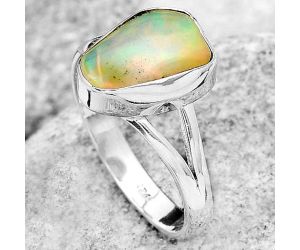 Natural Ethiopian Opal Rough Ring size-8.5 SDR183931 R-1002, 8x12 mm