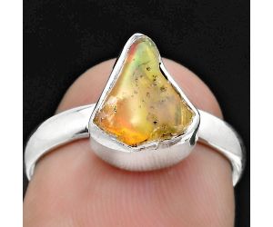 Natural Ethiopian Opal Rough Ring size-7 SDR183946 R-1001, 8x10 mm