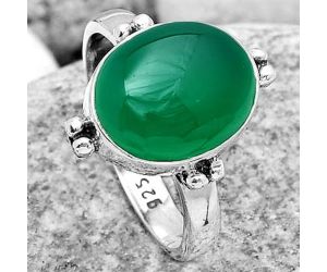 Natural Green Onyx Ring size-6.5 SDR184015 R-1127, 10x12 mm