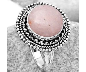 Natural Pink Scolecite Ring size-8.5 SDR184058 R-1447, 12x12 mm