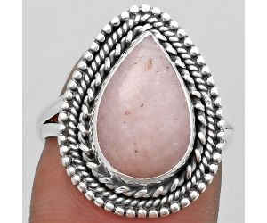 Natural Pink Scolecite Ring size-7.5 SDR184081 R-1447, 10x15 mm