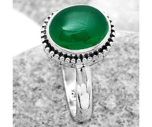 Natural Green Onyx Ring size-8 SDR184099 R-1071, 9x11 mm