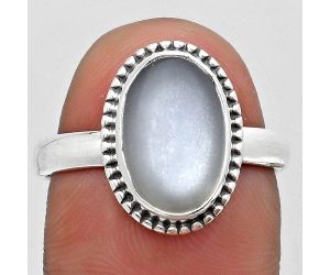 Natural Srilankan Moonstone Ring size-8 SDR184111 R-1071, 8x12 mm
