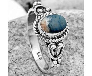 Natural Blue Scheelite - Turkey Ring size-8.5 SDR184159 R-1283, 6x8 mm