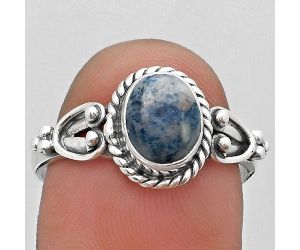 Natural Blue Scheelite - Turkey Ring size-8.5 SDR184184 R-1283, 6x8 mm